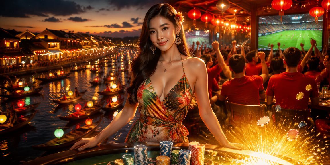 Không khí lễ hội Tết tại Hội An với người chơi tham gia giải trí và cá cược online